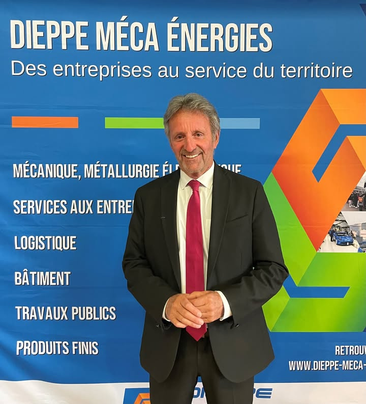 Patrice Gault, Président de Dieppe Meca Énergies, tient à remercier  l’ensemble des participants de Salon Avenir des Jeunes : lycées, écoles d’ingénieurs, entreprises, ainsi que nos partenaires engagés à nos côtés.