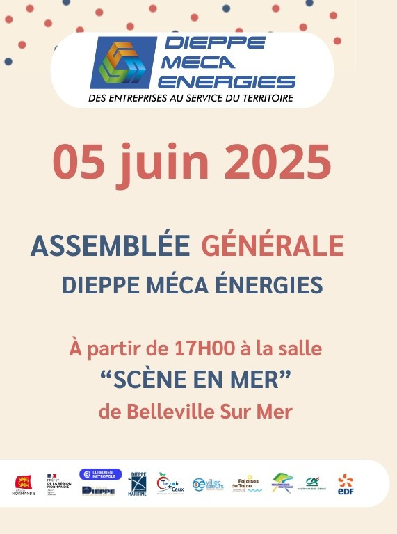 L’Assemblée Générale de Dieppe Méca Énergies aura lieu demain !